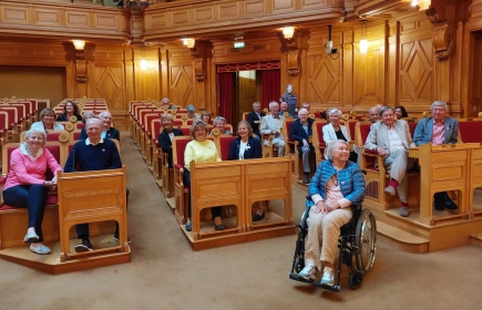 Första kammaren används idag för möten och konferenser.